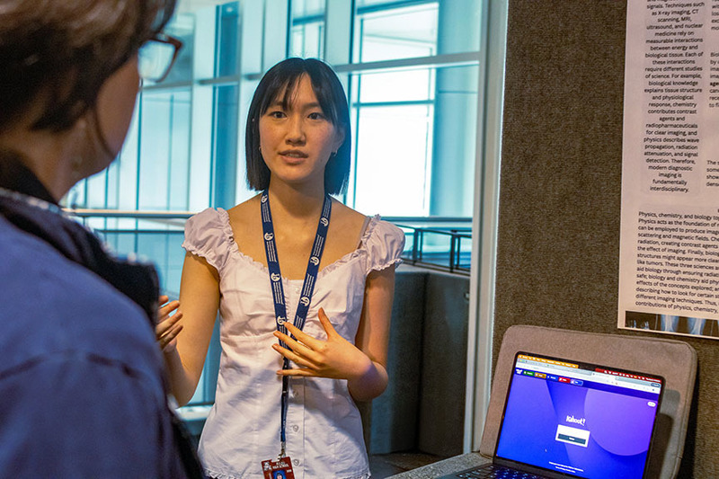 AHS Student discusses IB  Science Expo project