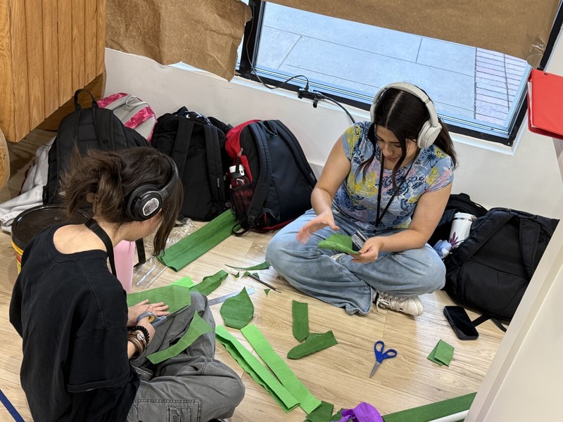 AHS CTE students work on Watters Creek Easter Bunny display
