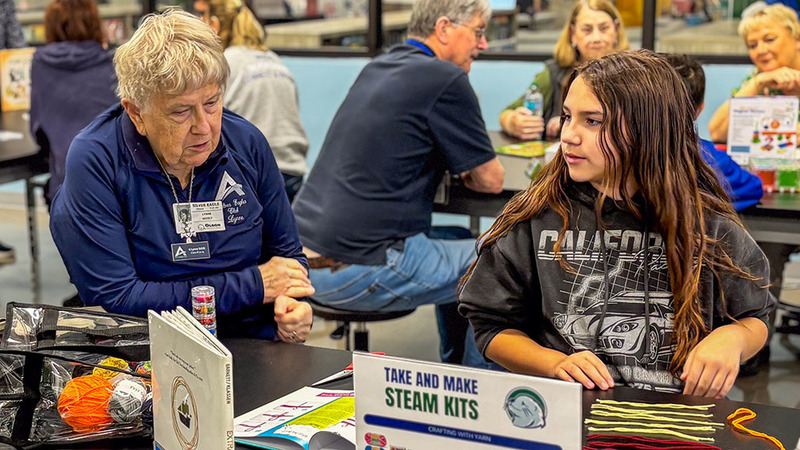 Silver Eagles meet with Olson SPARKS students
