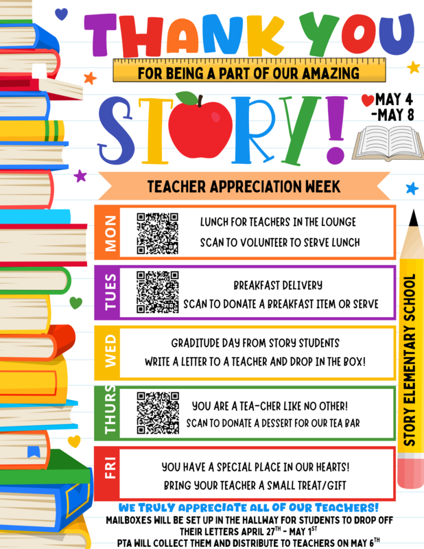 Teacher Appreciation week volunteers needed