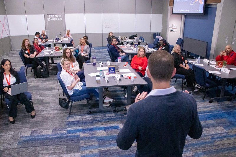Dr. Kyle Penn speaks to the Leadership Academy