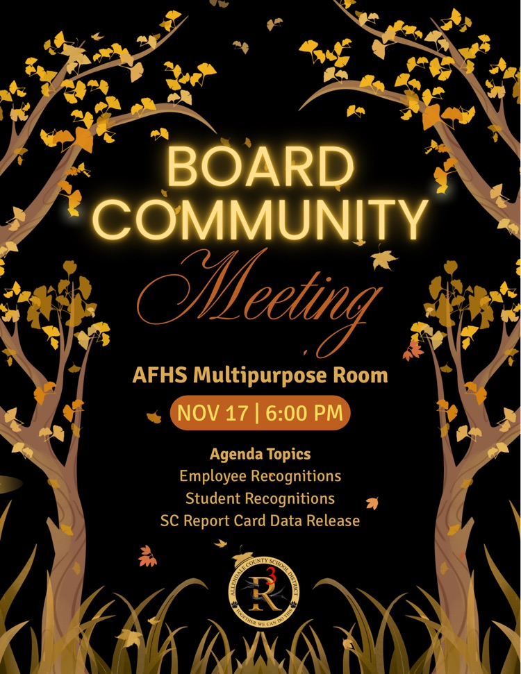 board community meeting afhs multipurpose room nov 17 6:00 pm agenda topics