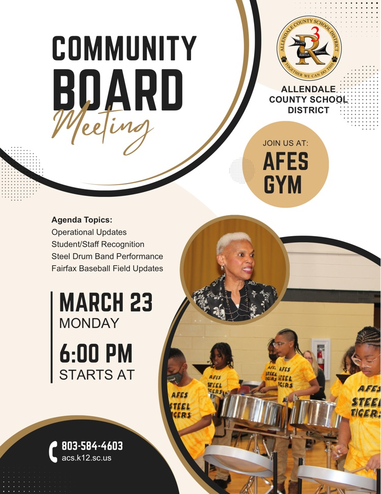 community board meeting allendale county school