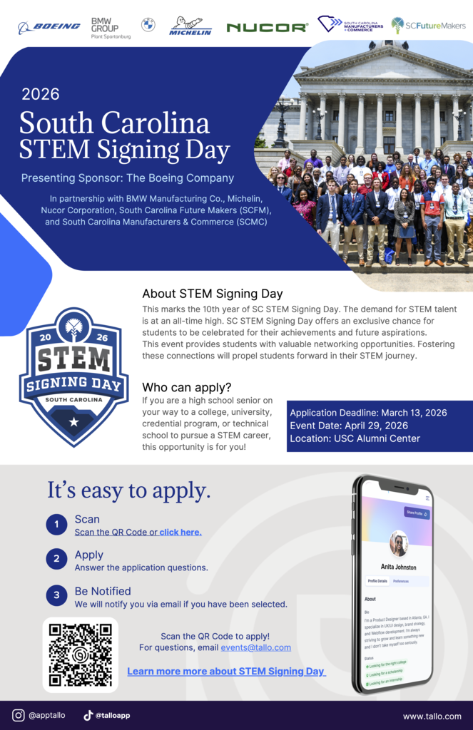 boeign stem signing day april 29th columbia sc