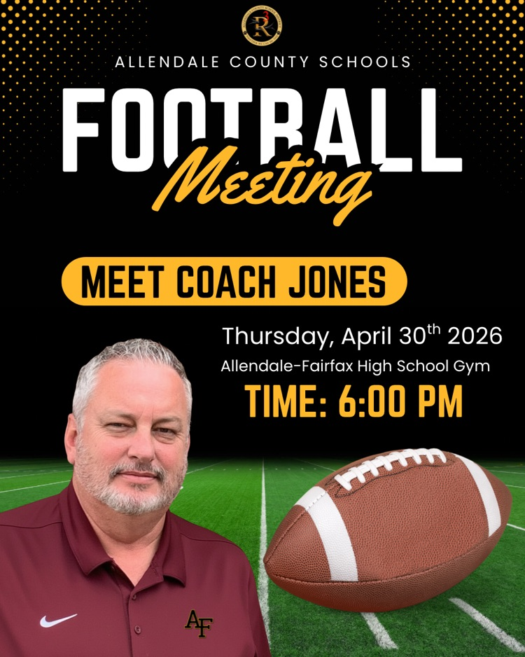 footbsll meeting meet coach jones thursday april 30th