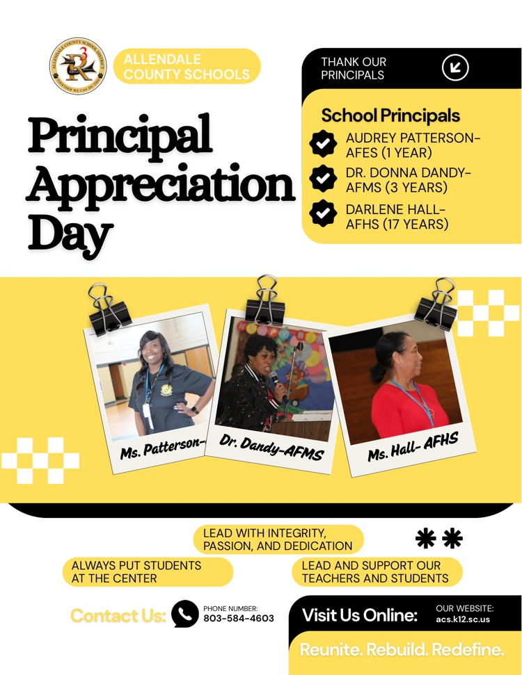 principal appreciation day dandy hall patterson stufents at the center