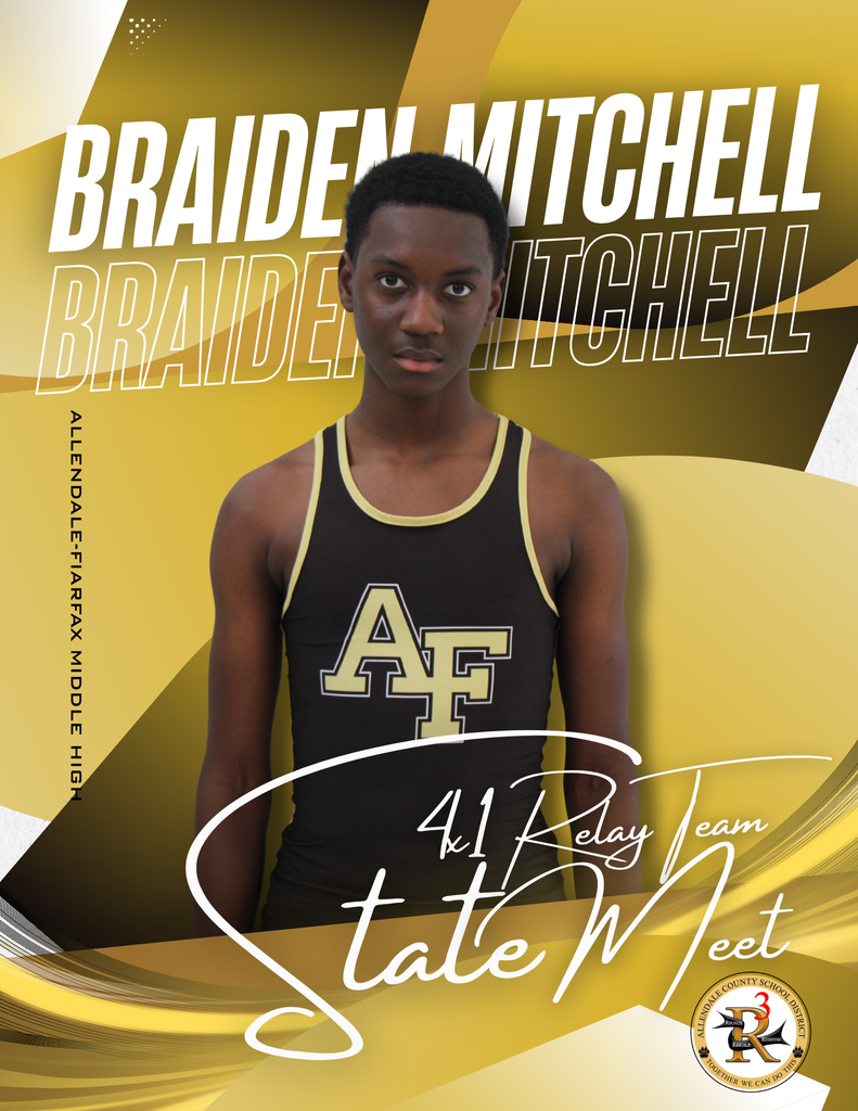 braiden mitchell state meet 4x1 relay team allendale fairfax middle high