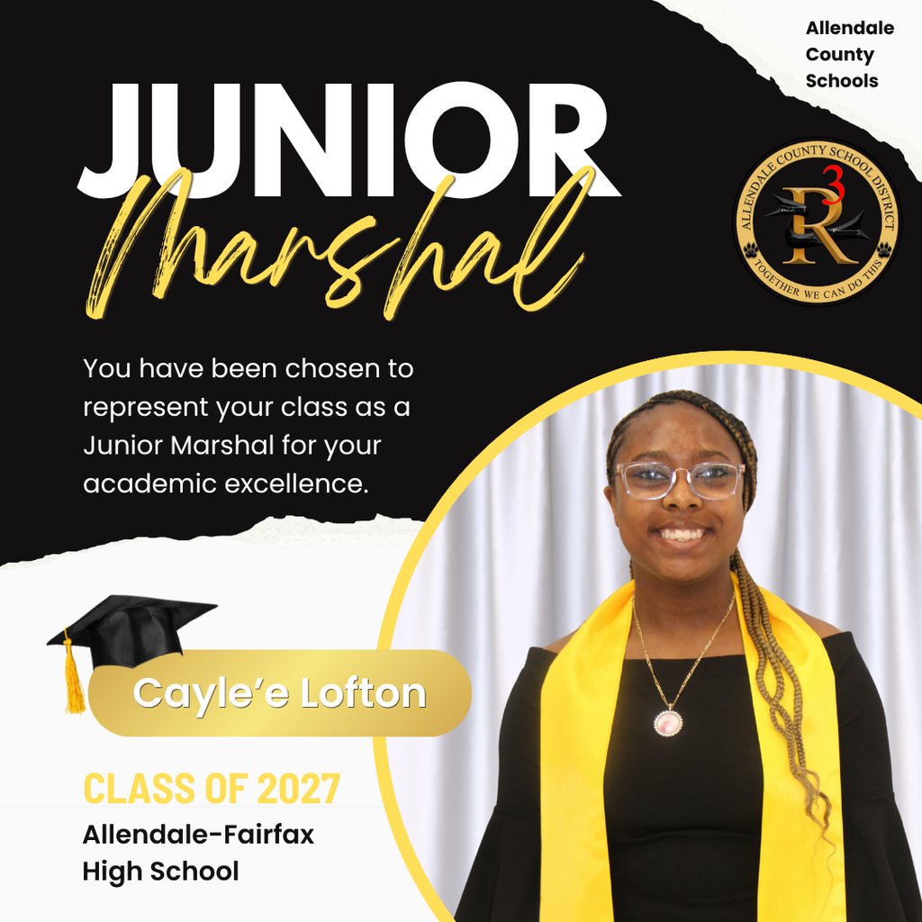 junior marshal class of 2027 allendale fairfax high school