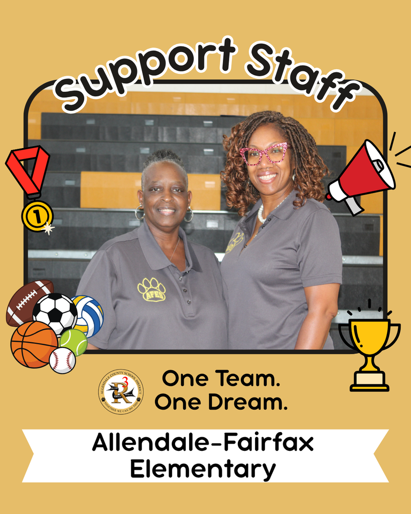 support staff one team. one dream. allendale fairfax elementary.
