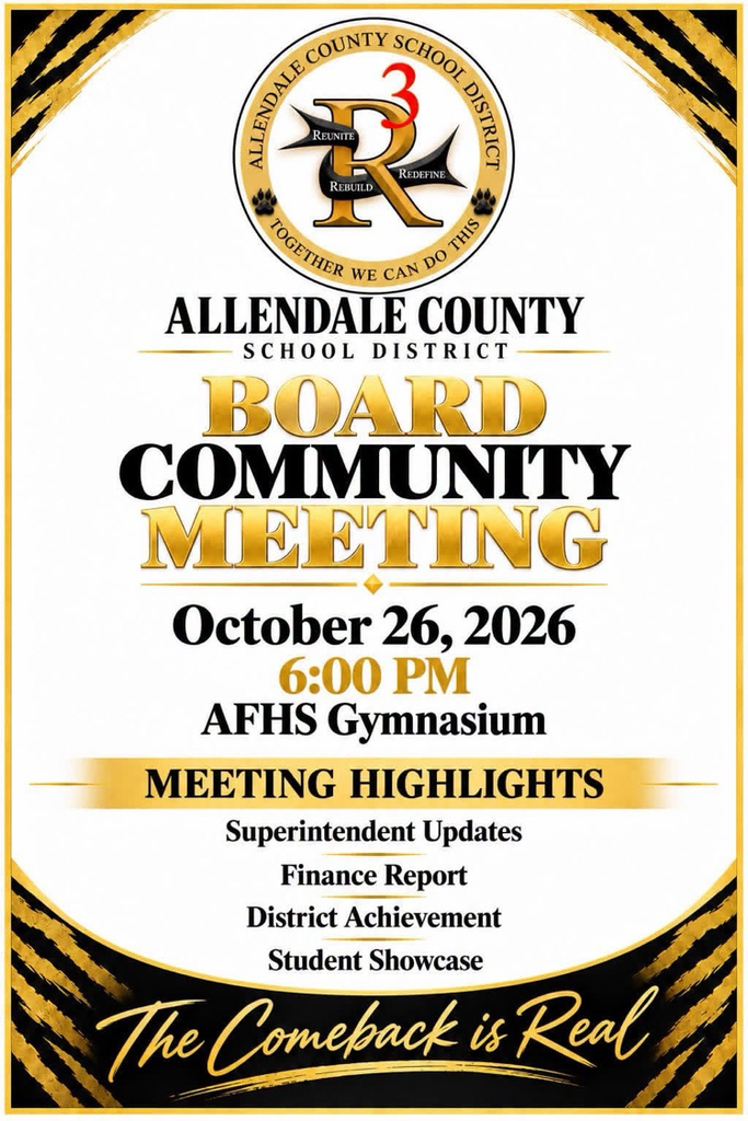 allendale county school distrjct. ommunity emeting