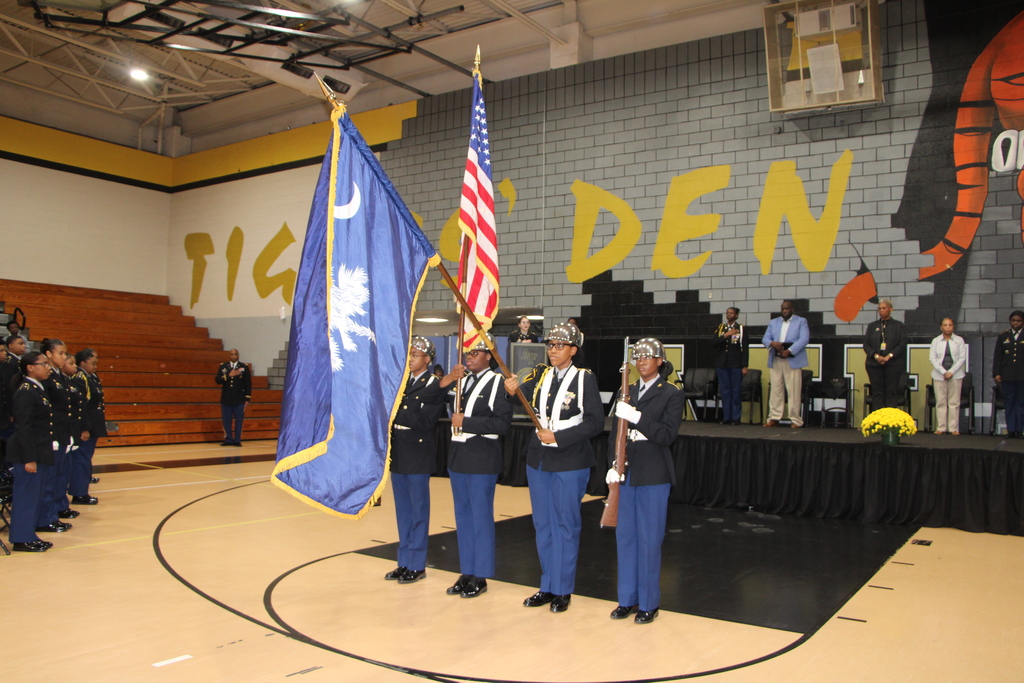 JROTC students presentation of colors