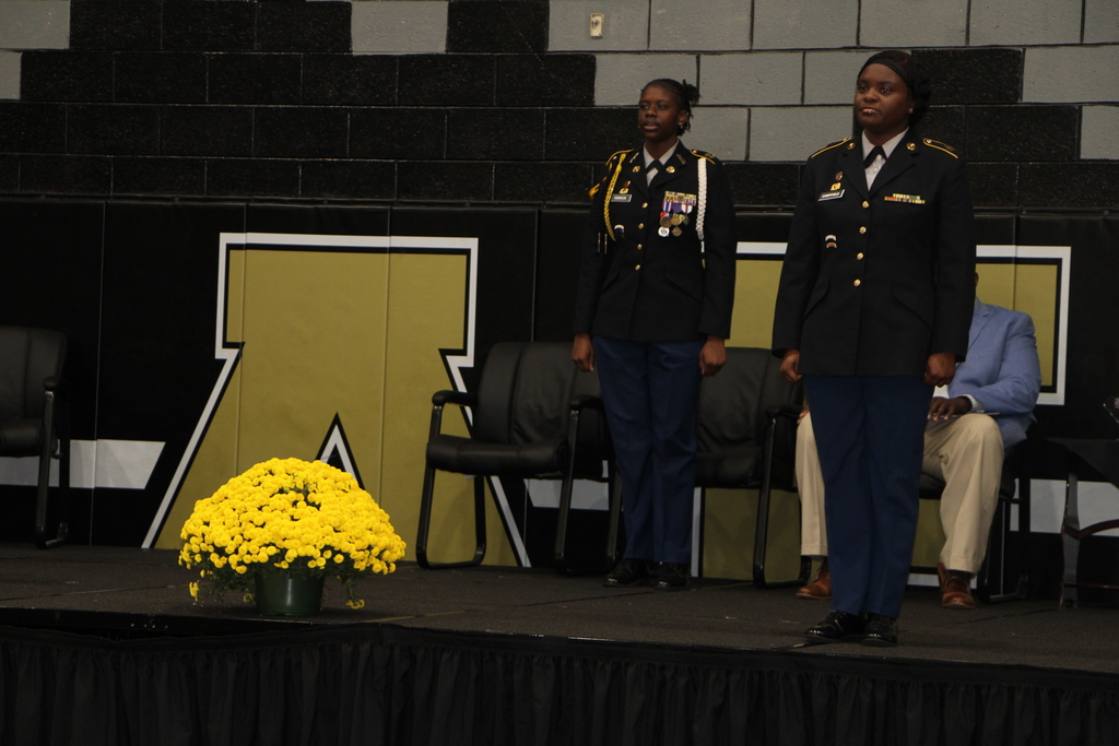 JROTC students on stage