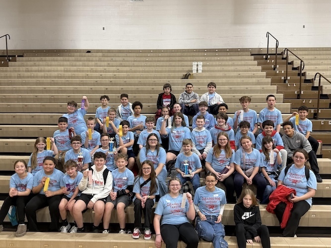 Group picture of the students who competed in the math tournament