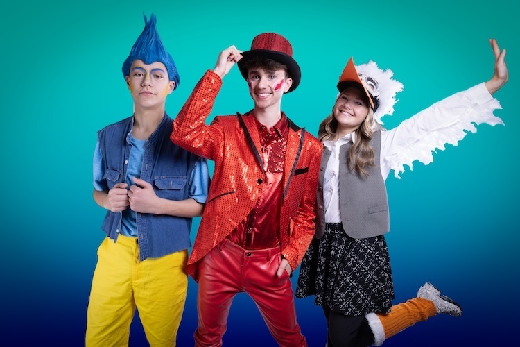 Evan McMahon as Flound, Aidan Kern as Sebastian and Corie Horning as Scuttle