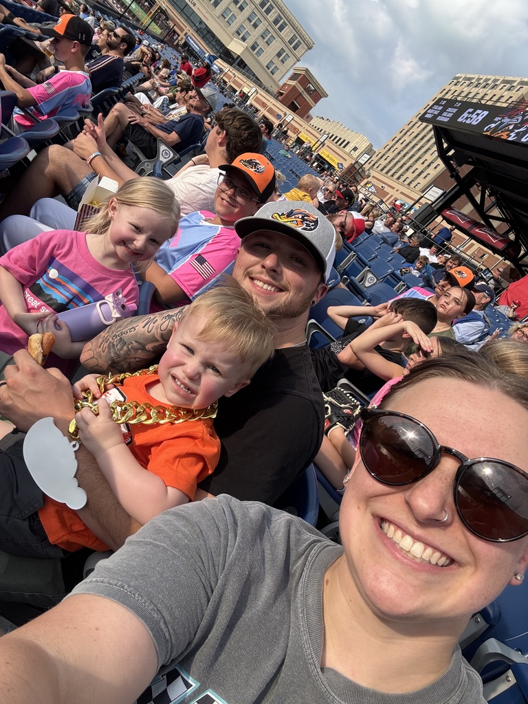 Powell family in the stands