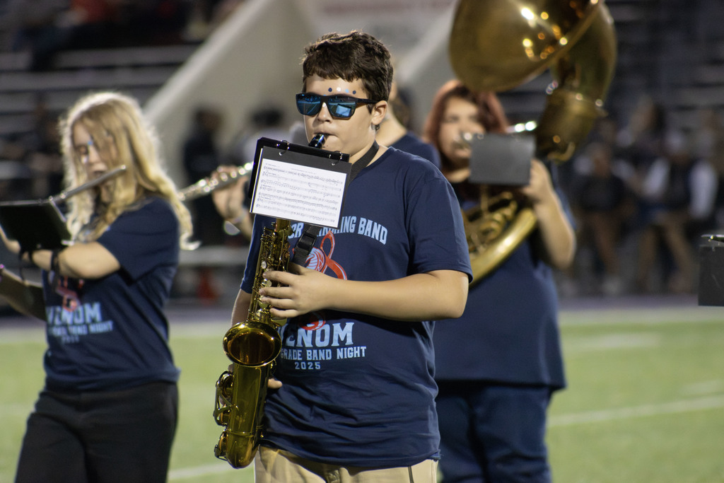 Students performing at the game