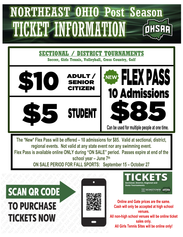 Ticket sales info