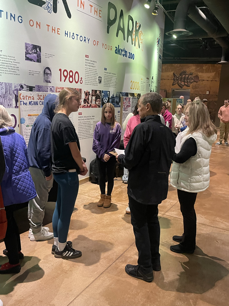 Students presenting at the Akron Zoo