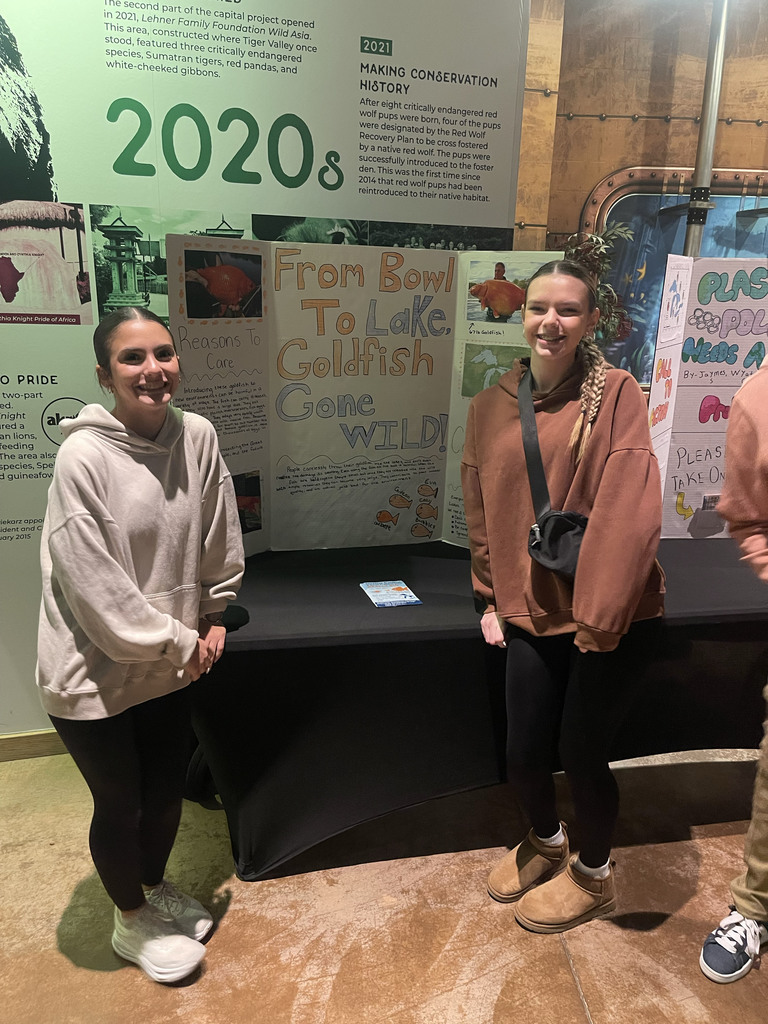 Students presenting at the Akron Zoo