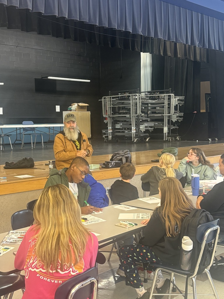 veteran speaking to the students