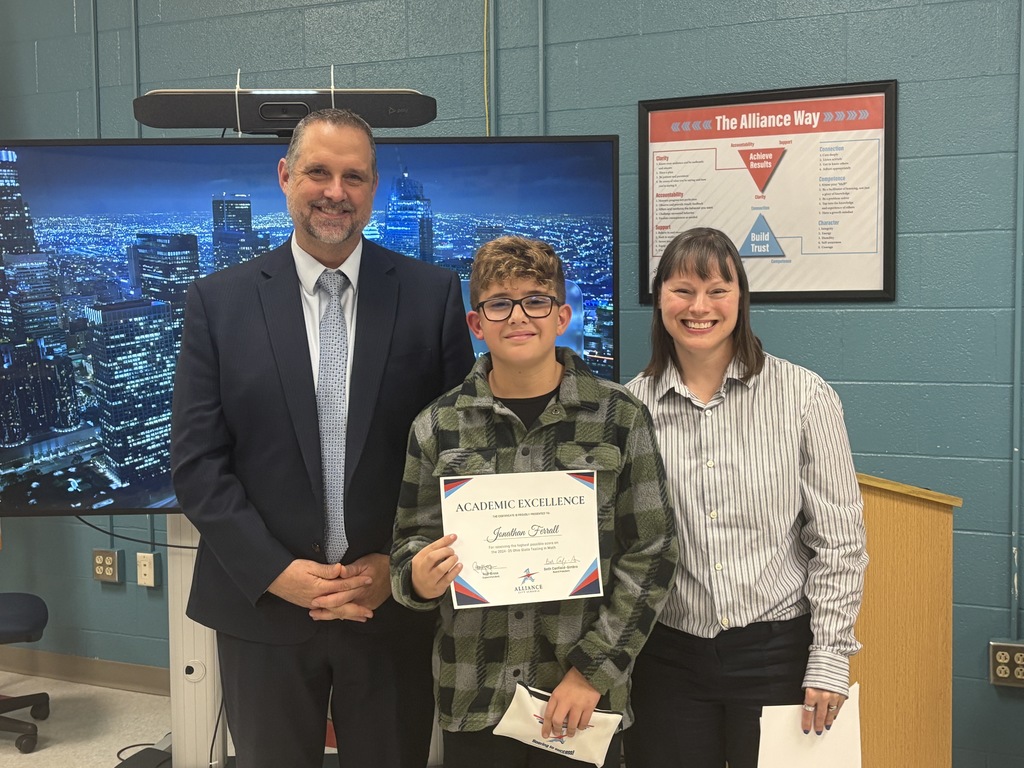 Jonathan Ferrall with Mr. Gress and Ms. Canfield-Simbro