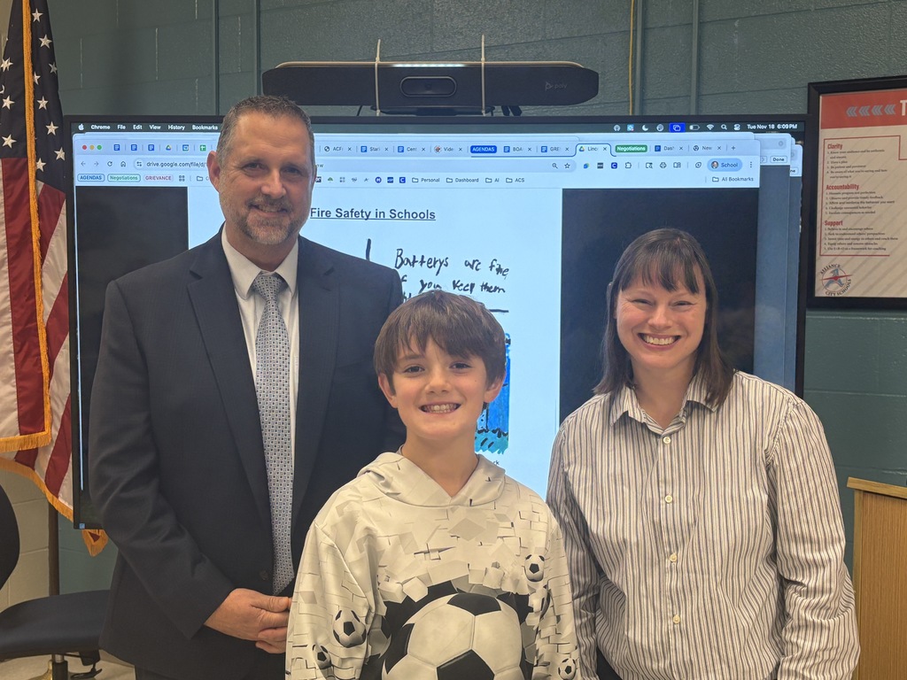 Lincoln Smith with Mr. Gress and Ms. Canfield-Simbro