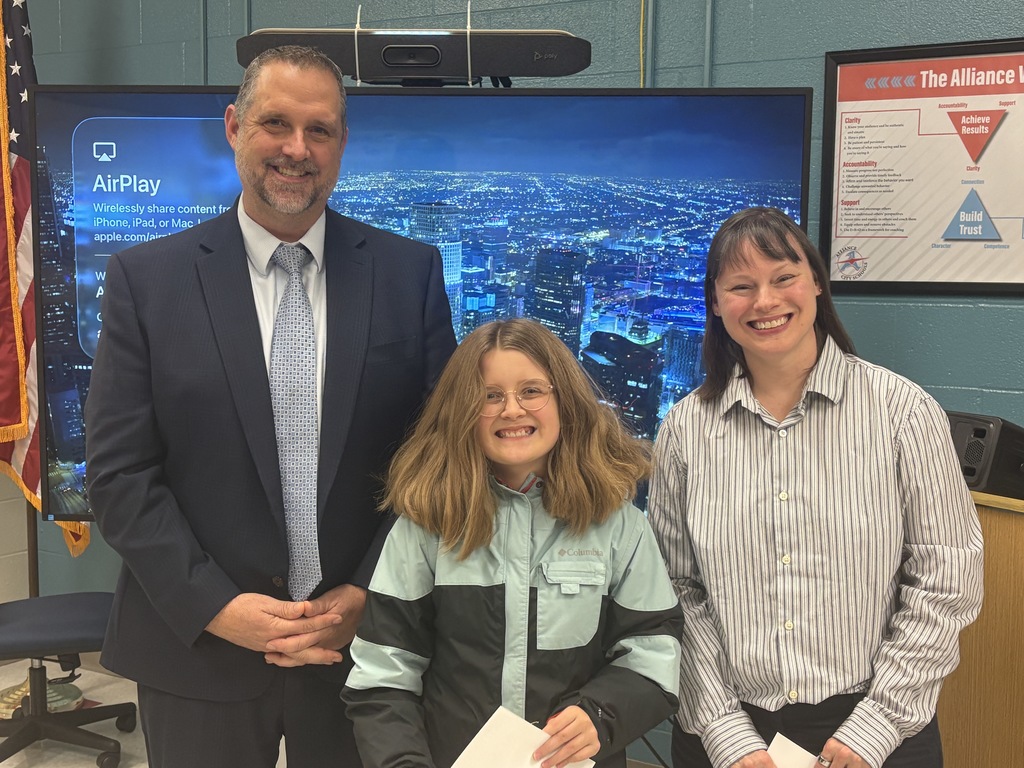 Katie Carpenter with Mr. Gress and Ms. Canfield-Simbro