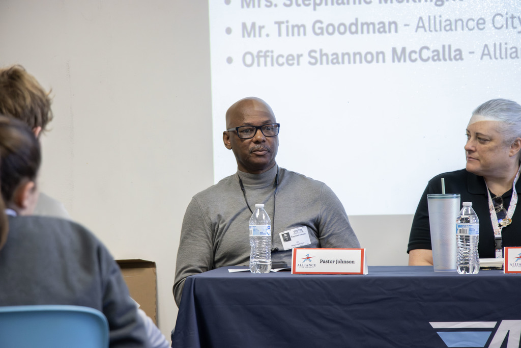 Pastor Johnson speaking during the panel