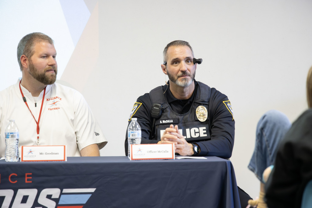 Officer McCalla speaking during the panel