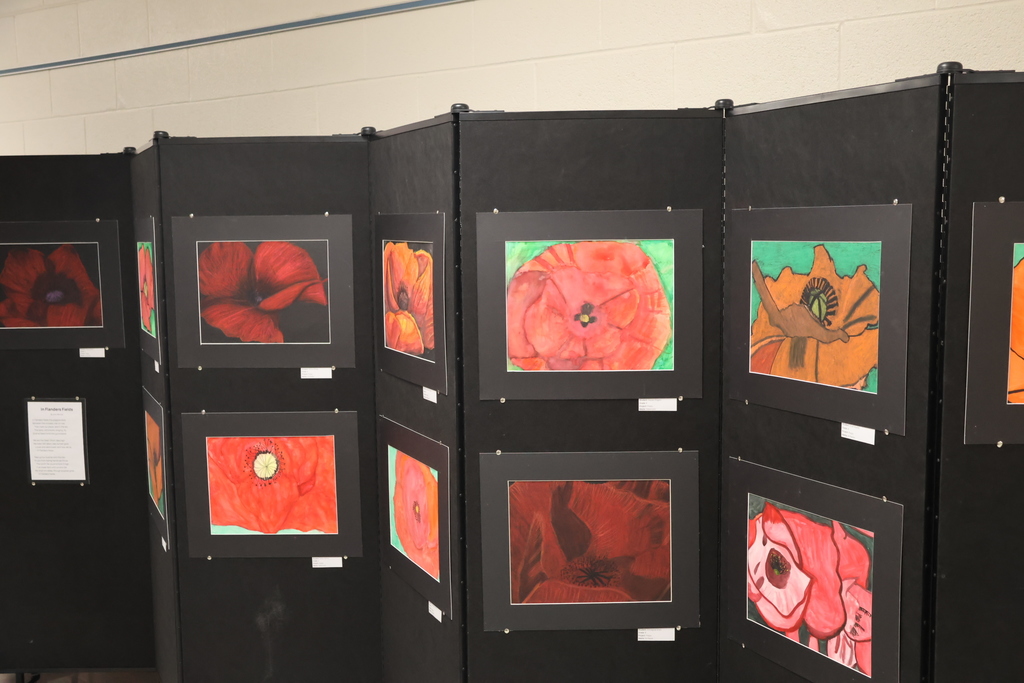 painting of flowers students did this year