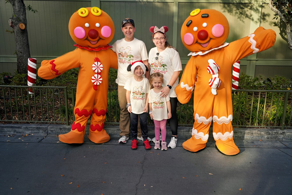The Gibson family with Gingerbread men