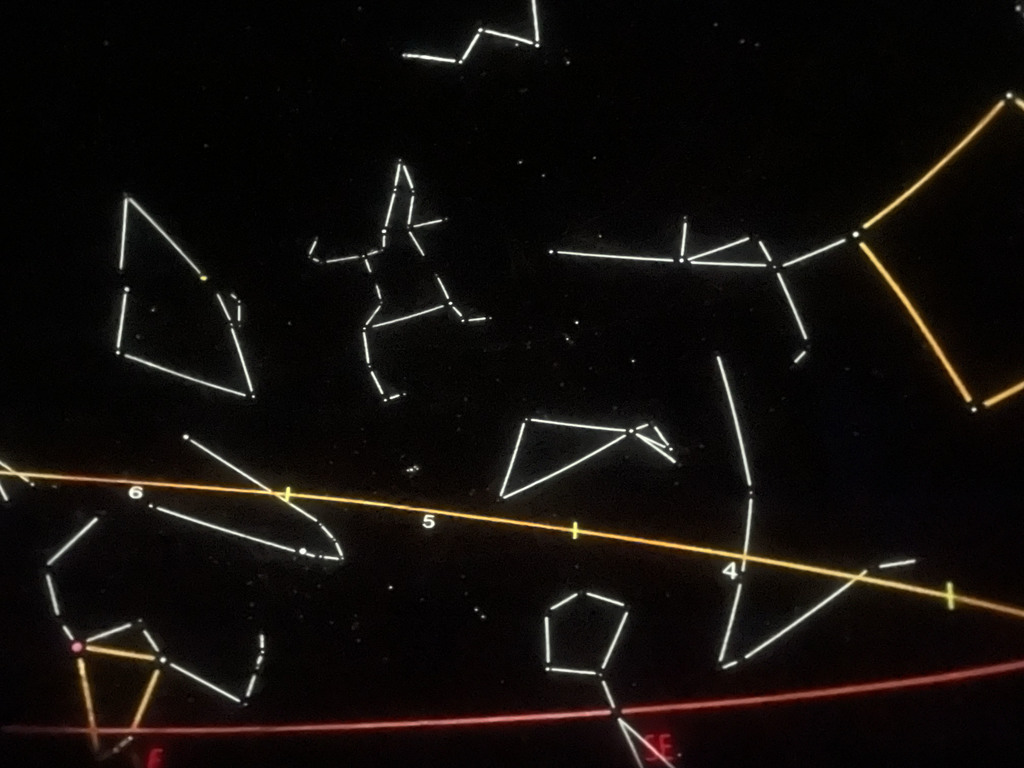 Picture of constellations in the star lab