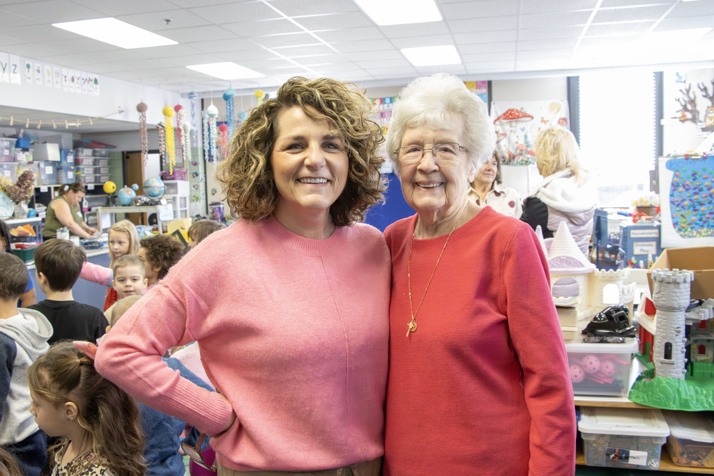 Kelli Berry standing next to her grandmother