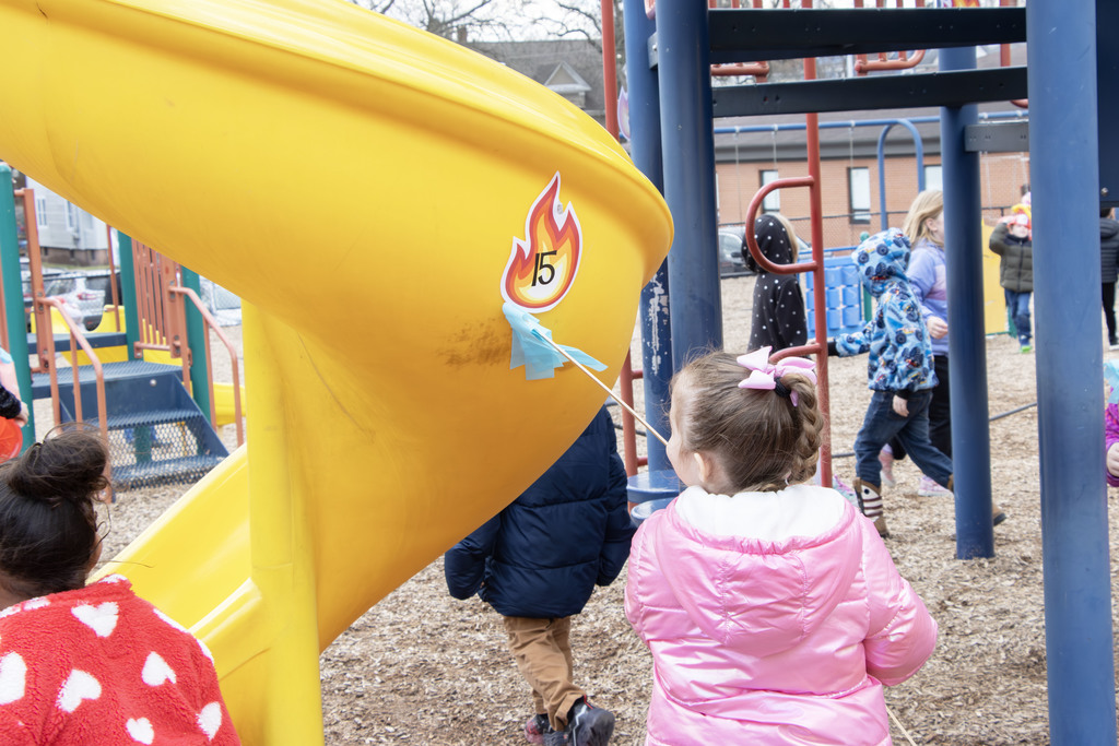 Students participating in the activity