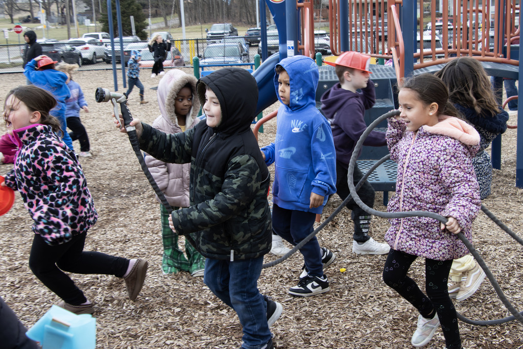 Students participating in the activity