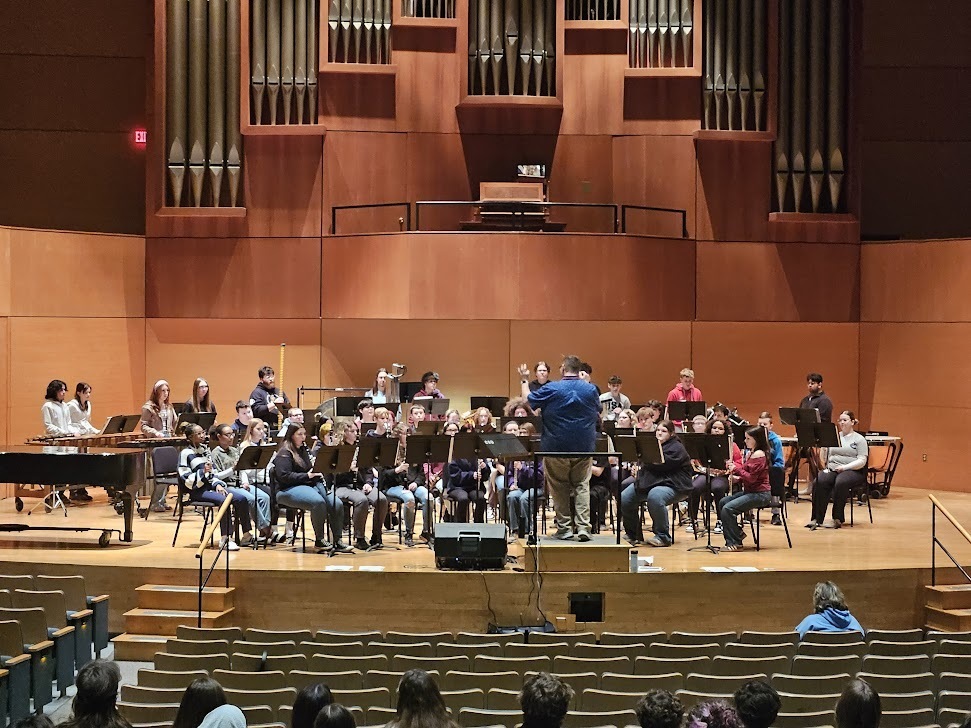 Alliance band students performing on stage