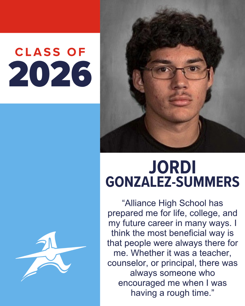 Portrait of Jordi Gonzalez-Summers, a student from the Class of 2026 at Alliance High School.