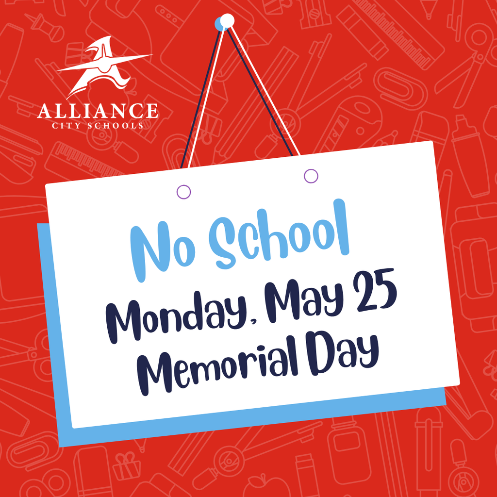 No School May 25, memorial day