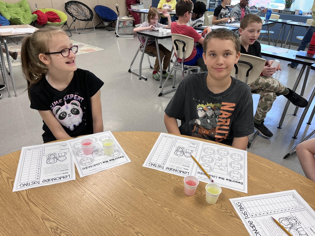 Students tasting lemonade