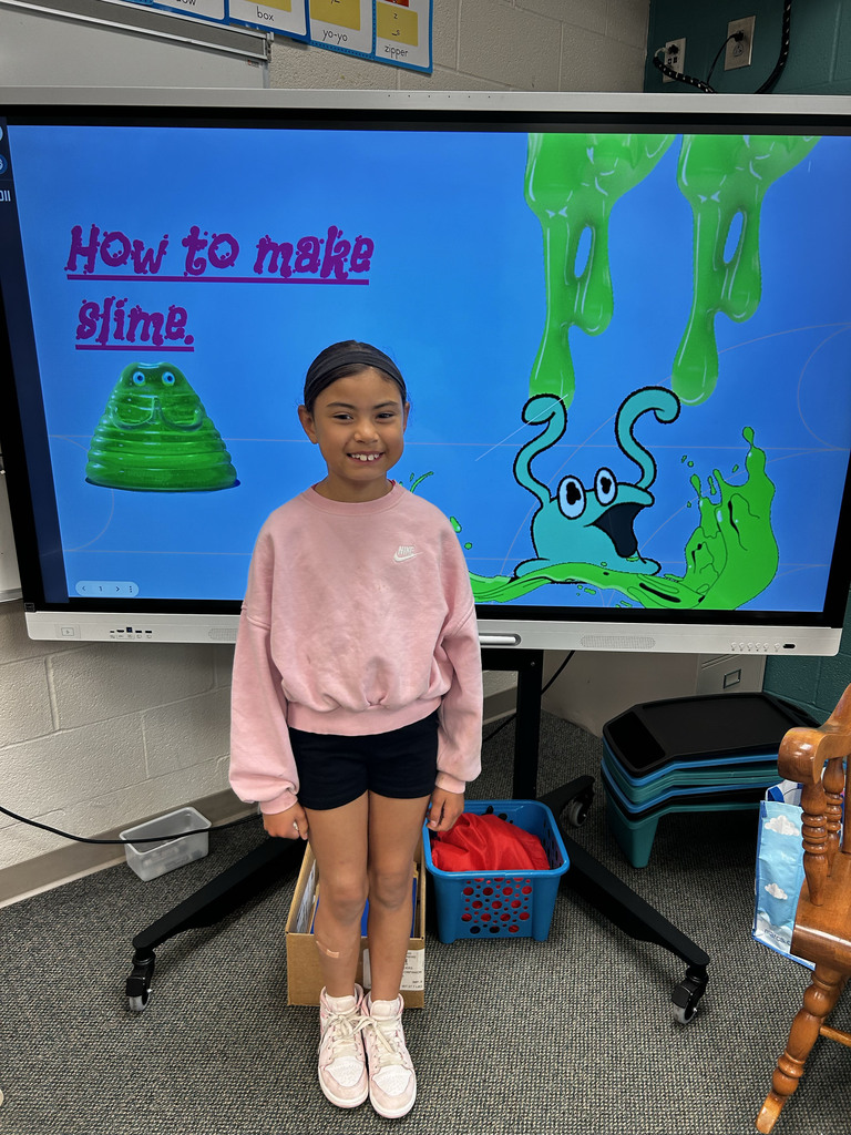 A student presenting their project
