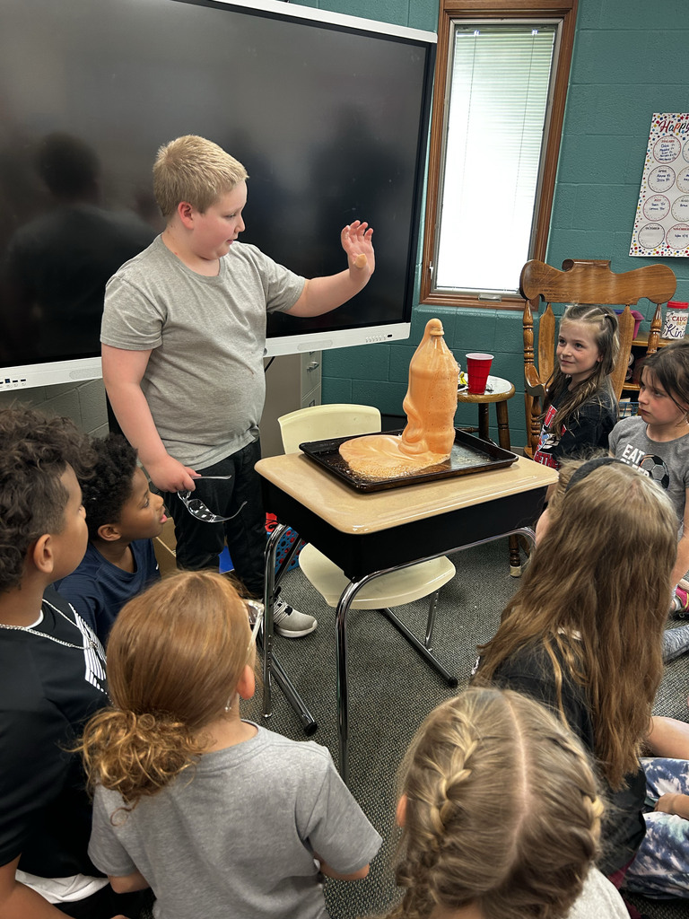 A student presenting their project
