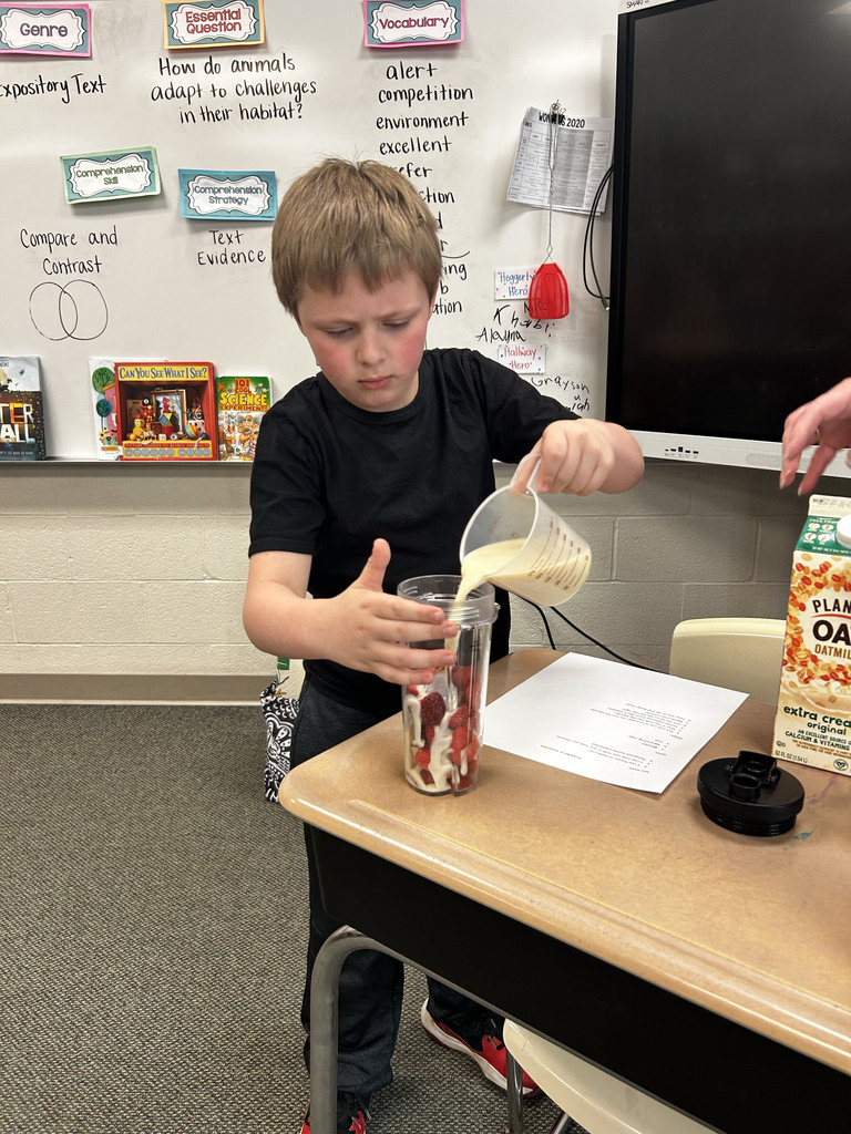 A student presenting their project