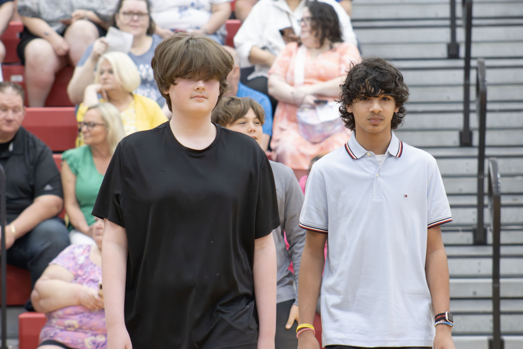 students walking in the processional