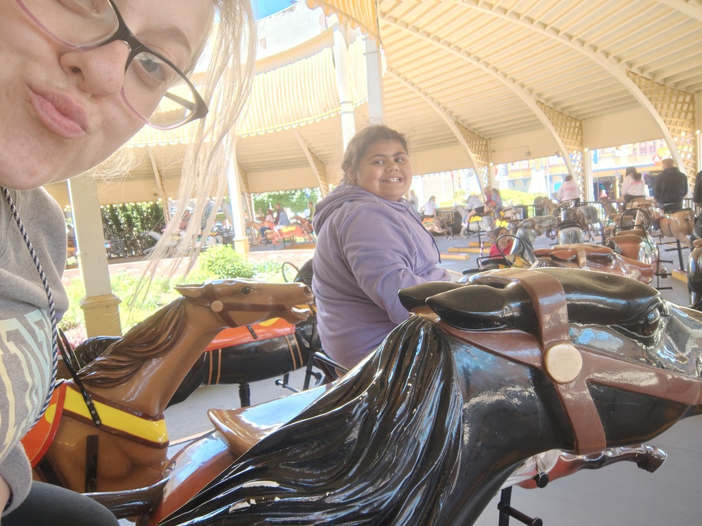 Tylasha riding the roller coaster