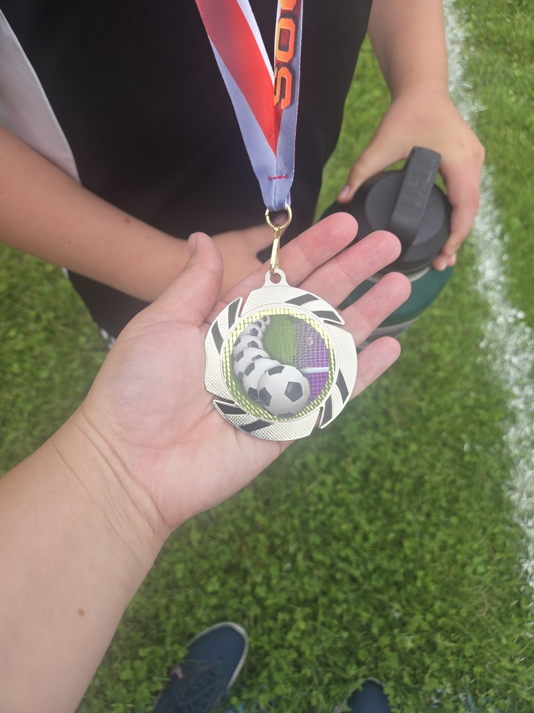a picture of the medal Clynton received when his team took 3rd place
