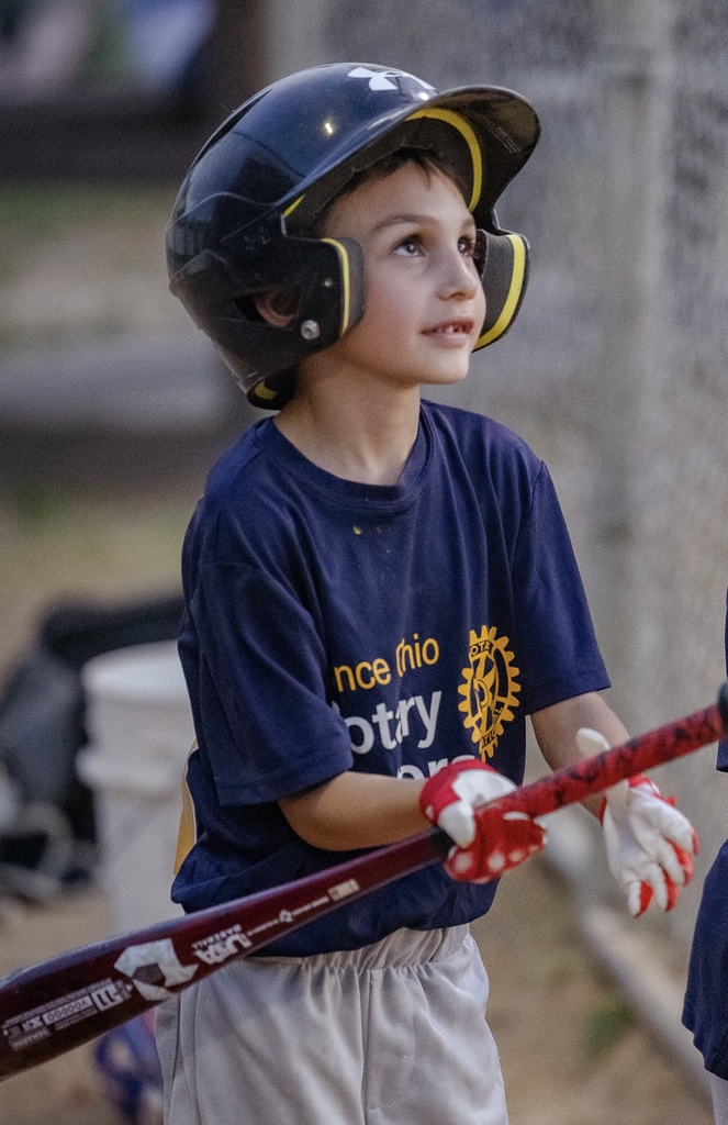 Zayne holding a bat