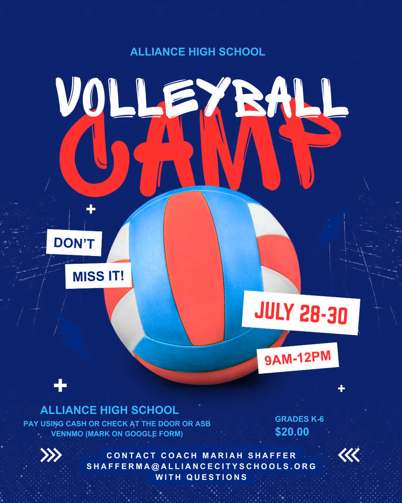 Volleyball camp flyer: July 28-30