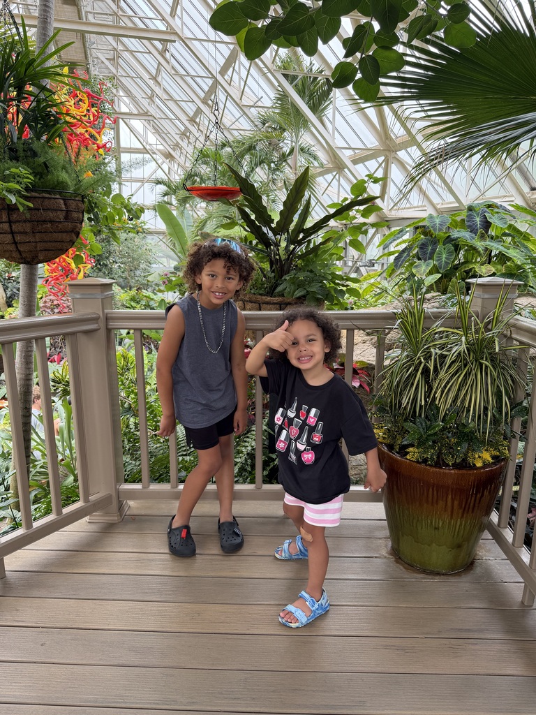 Taiden and Taleah at the conservatory
