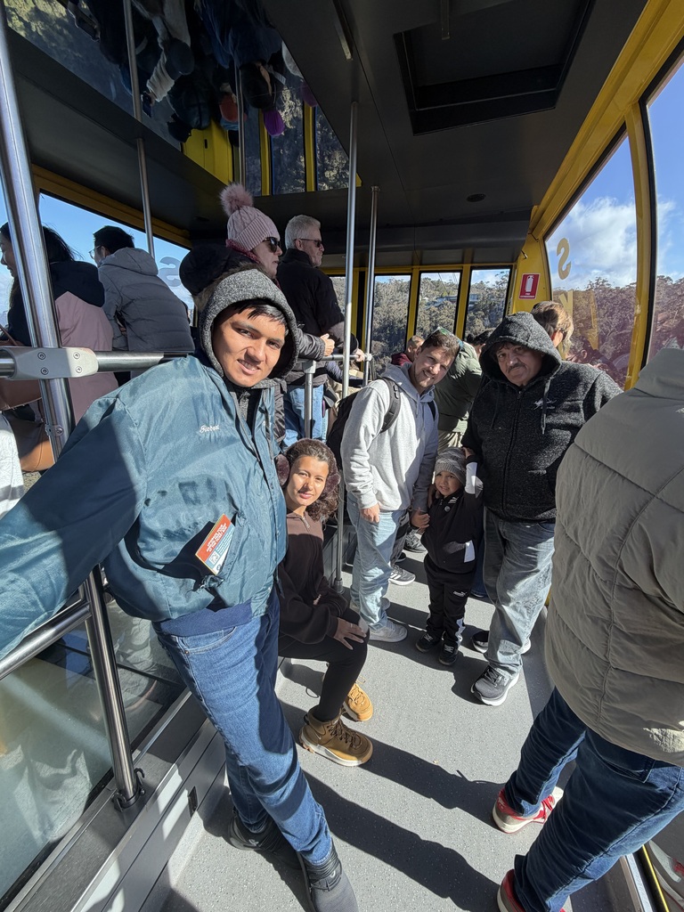 Cruze with his family on the scenic railway