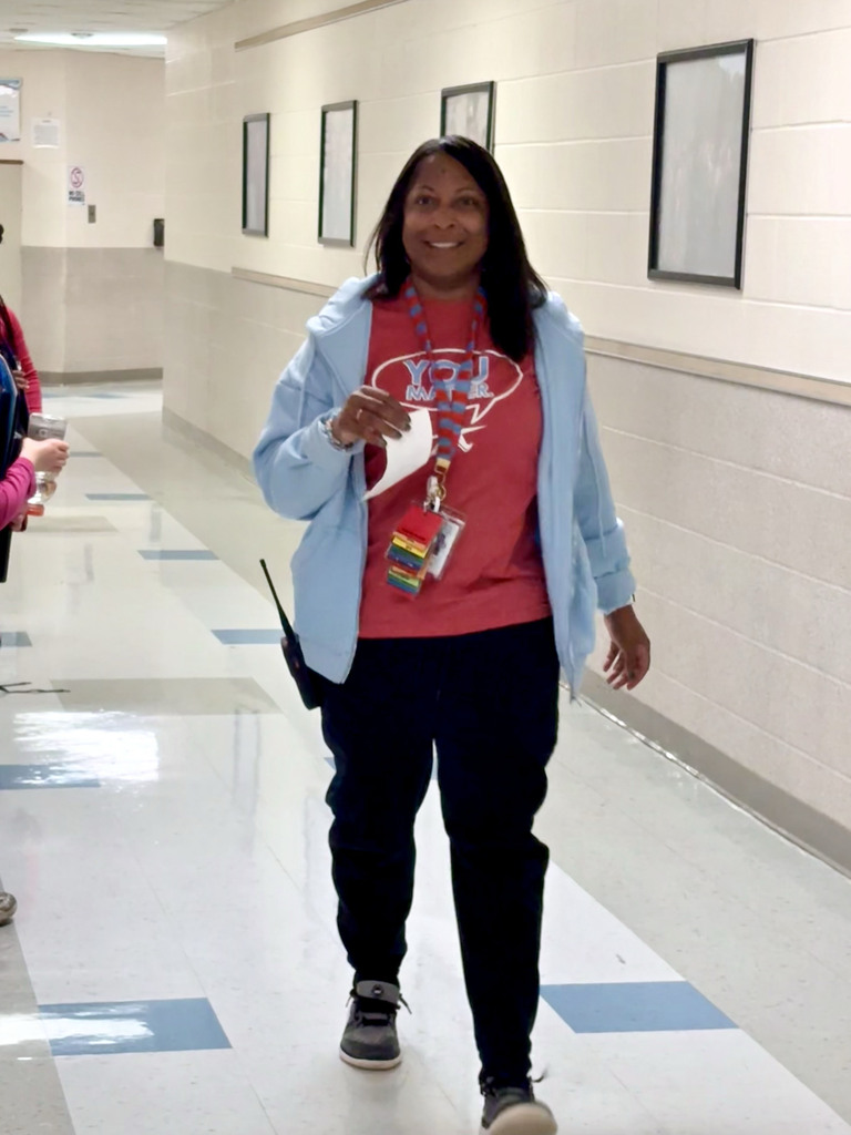 Staff members wearing sweatpants
